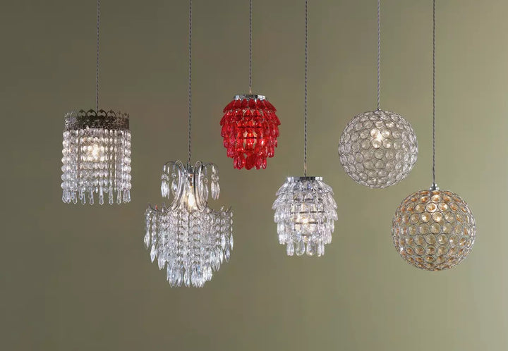 Home Kirsty Beaded Easy Fit Pendant Shade - 25cm