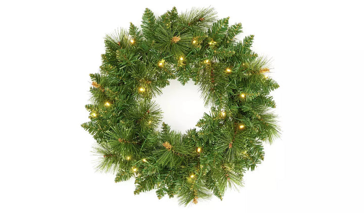 Premier Decorations Pre lit Ridgemere Christmas Wreath