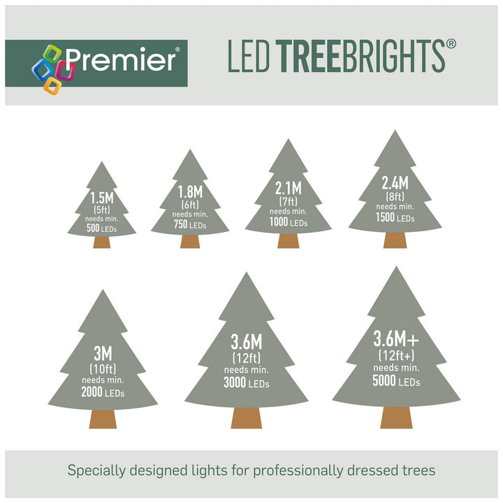 Premier Decorations 5000 White LED Christmas Tree Lights