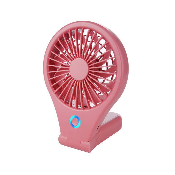 Bush 4 Inch Handheld and Foldable Pink Desk Fan - Rechargeable Portable