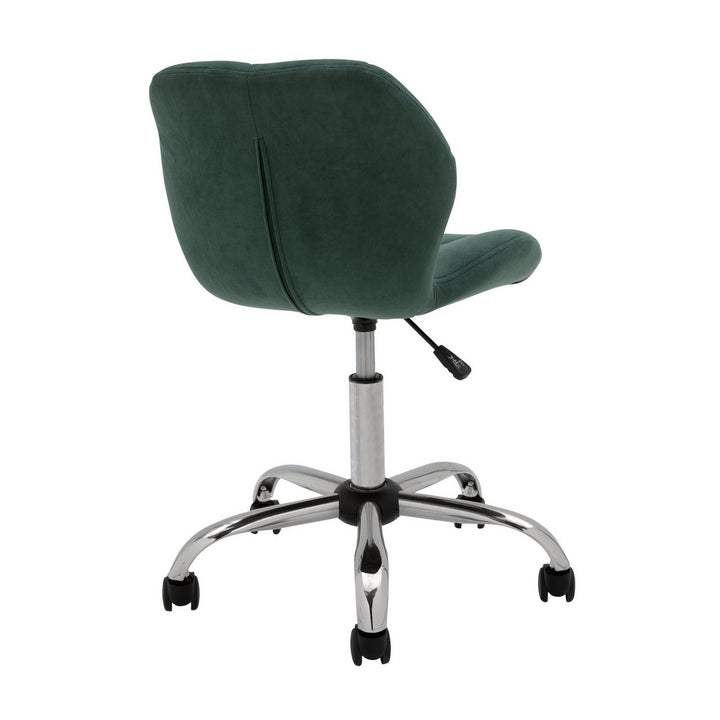 Home Boutique Velvet Office Chair - Green