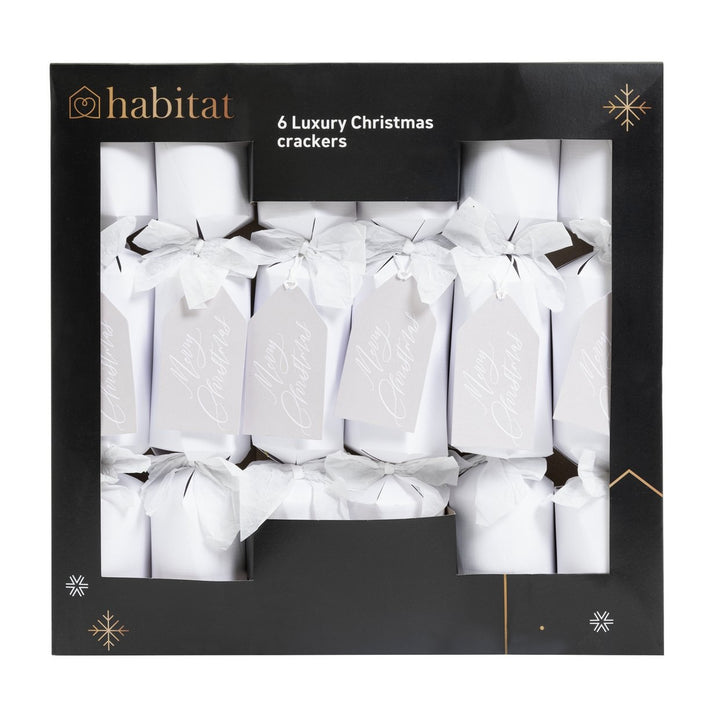 Habitat Pack of 6 Luxury Christmas Crackers