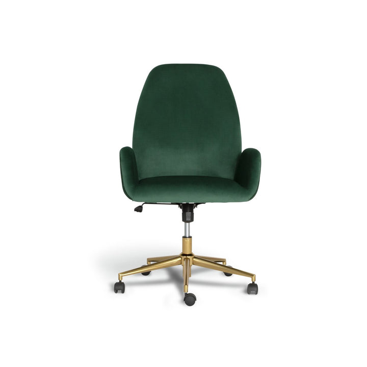 Habitat Clarice Velvet Office Chair - Green