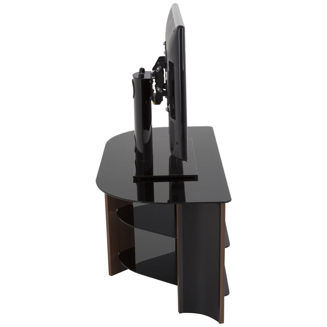 AVF Up To 42 Inch TV Stand - Black Glass and Walnut Effect