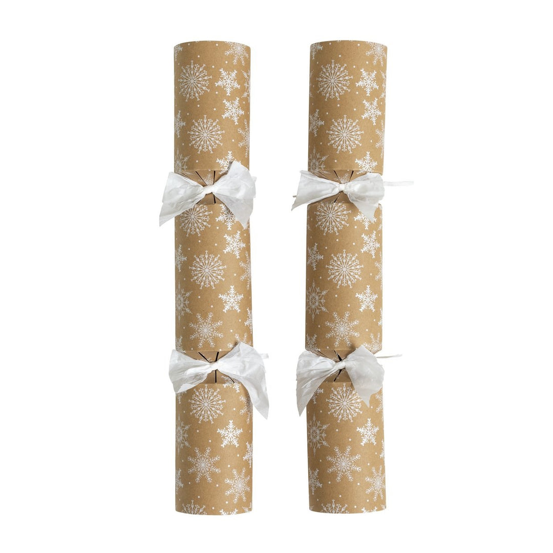 Home Pack of 6 Snowflake Kraft Christmas Crackers