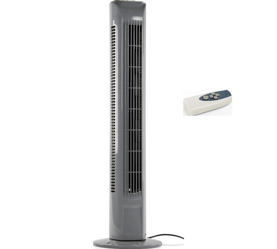 Challenge Grey 3 Speed Oscillating 30" Tower Fan With Remote Control