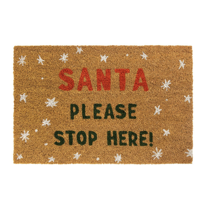 Home Santa Stop Here Christmas Doormat