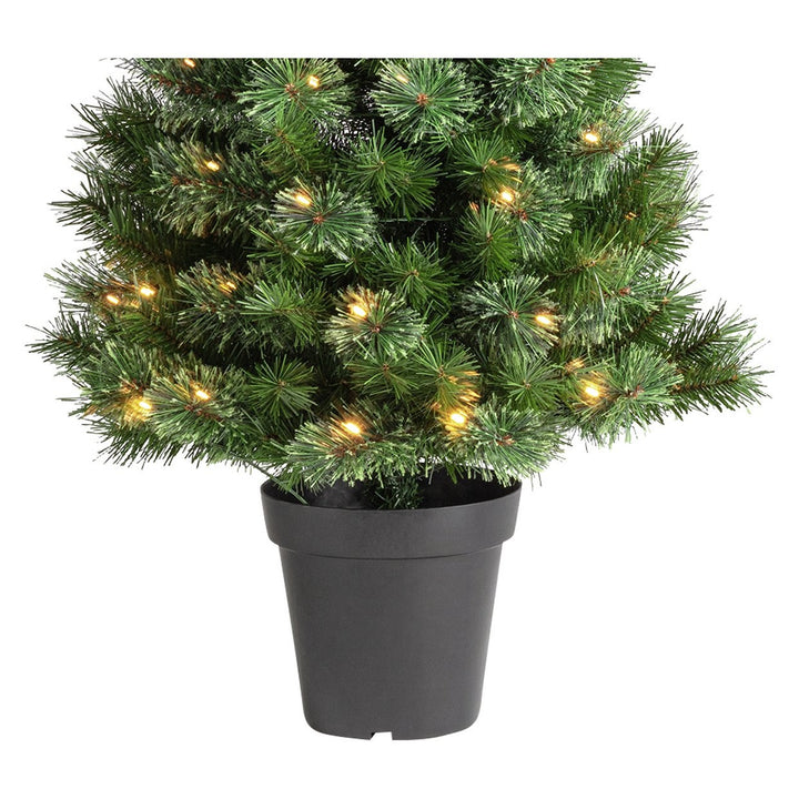 Habitat 4ft Pre lit Potted Natural Look Small Christmas Tree