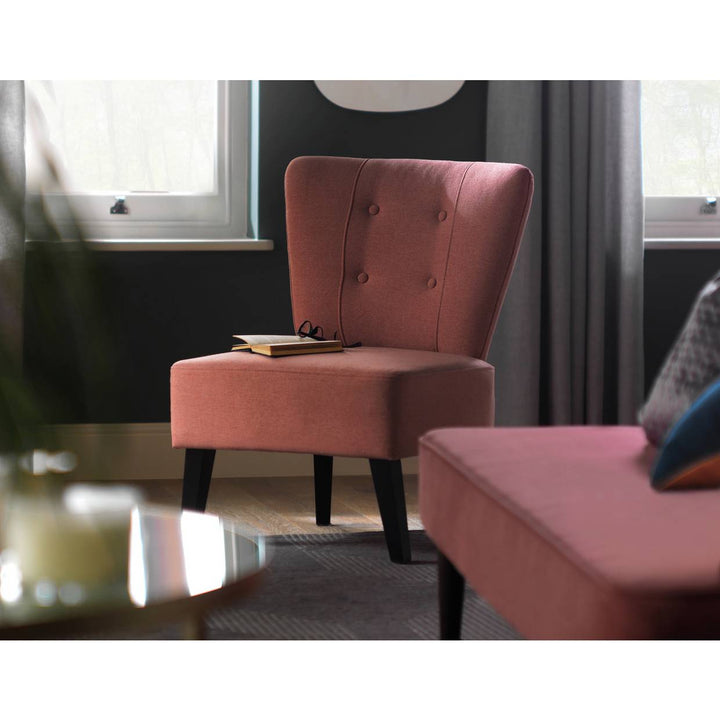 Habitat Delilah Fabric Cocktail Chair - Charcoal
