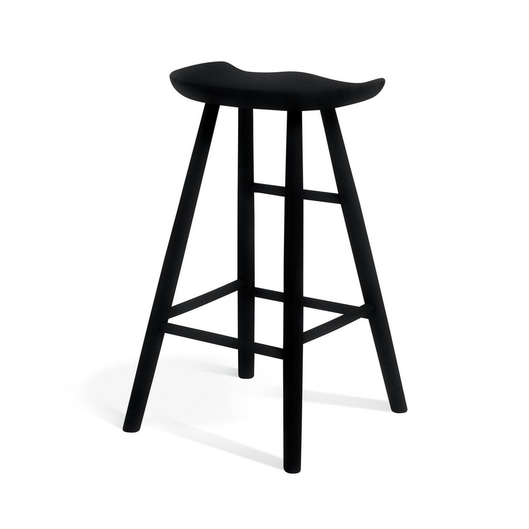 Habitat Barnwell Oak Tall Stool - Black