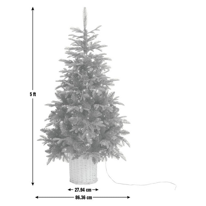 Habitat 5ft Pre lit Premium Natural Look Christmas Tree