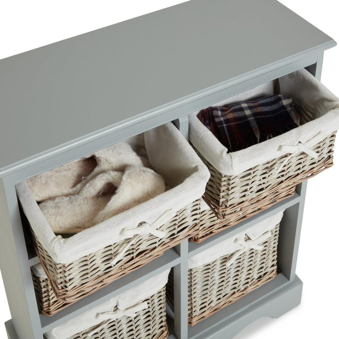 Home Malvern Hallway 6 Drawer Unit - Grey