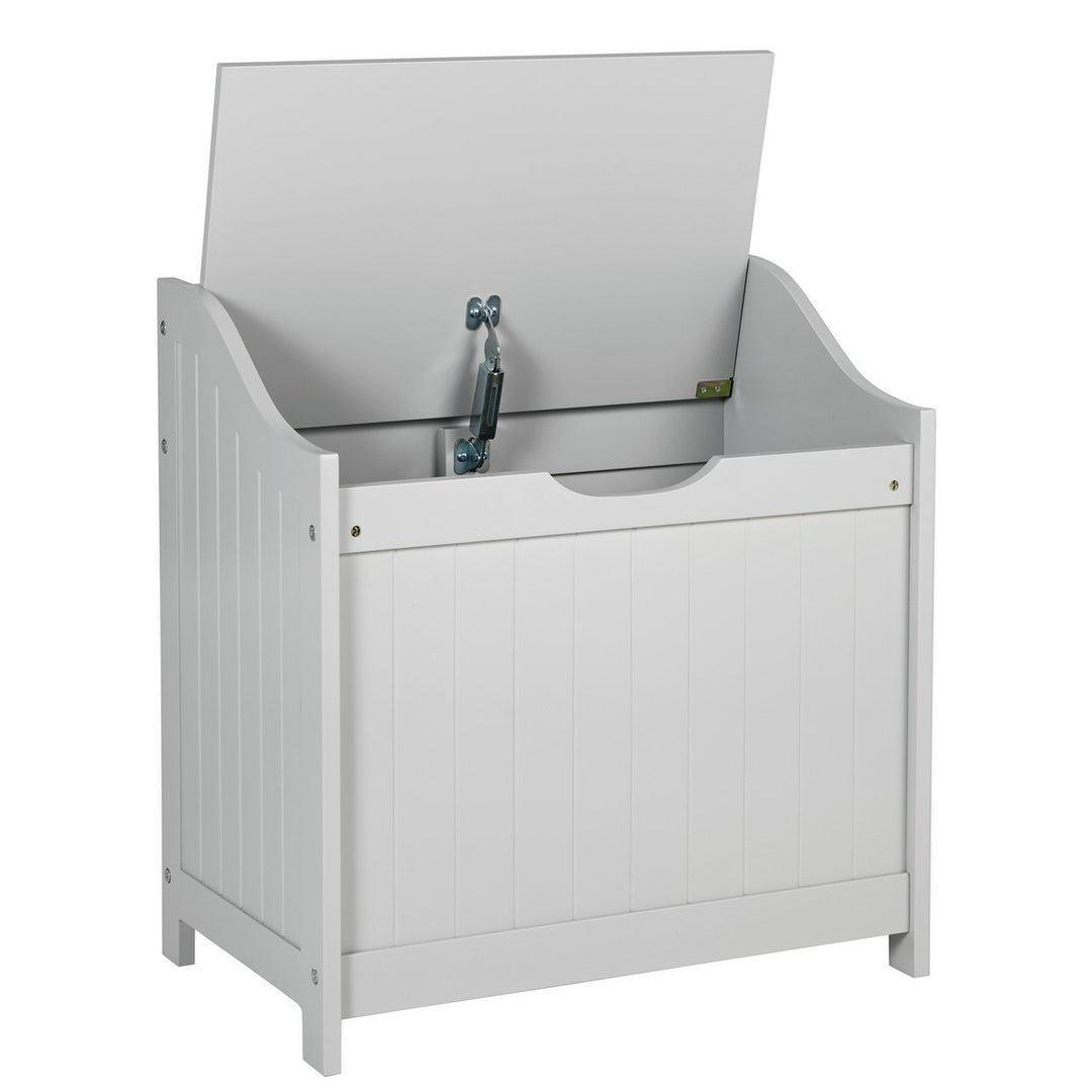 Home 60 Litre Monks Bench Style Laundry Box - Grey