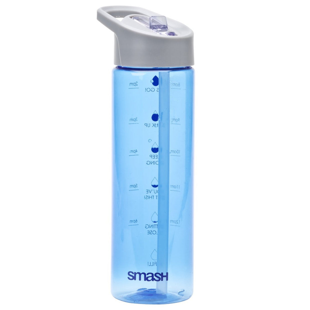 Smash Grey Navy Water Tracker Bottle