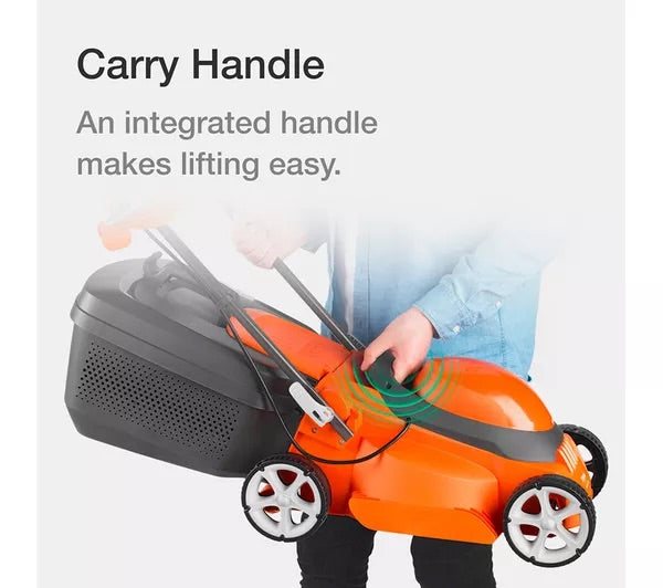 Flymo EasiStore 300R Corded Rotary Lawn Mower - Orange &amp; Grey