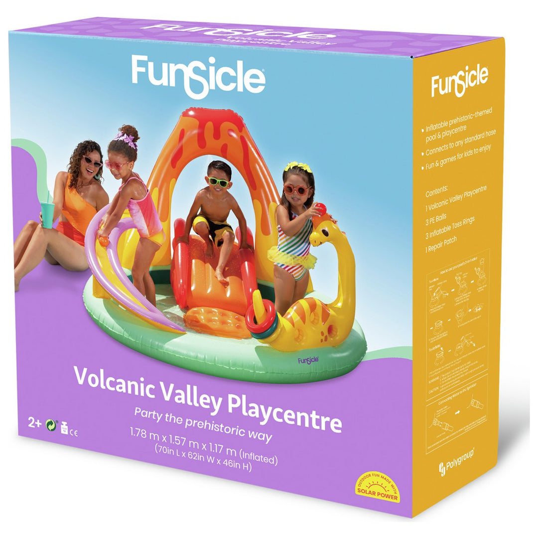 Funsicle 6.6ft Dinosaur Play Centre Paddling Pool - 97L