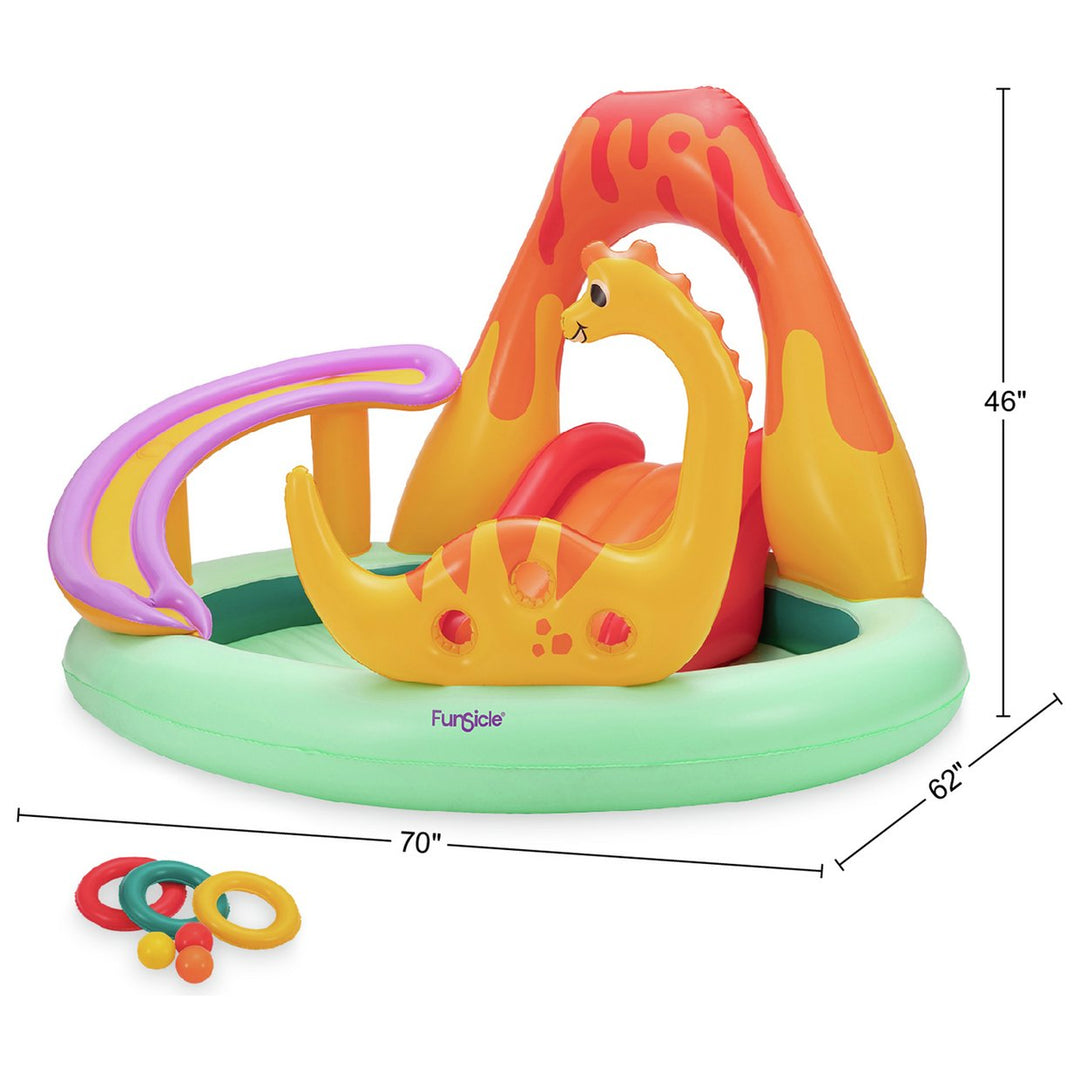 Funsicle 6.6ft Dinosaur Play Centre Paddling Pool - 97L
