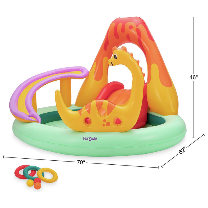 Funsicle 6.6ft Dinosaur Play Centre Paddling Pool - 97L