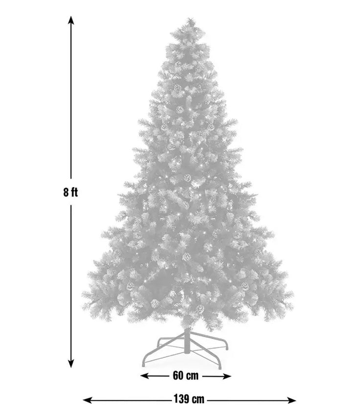 Habitat 8ft Oscar Pre-Lit Pine Cone Christmas Tree - Green