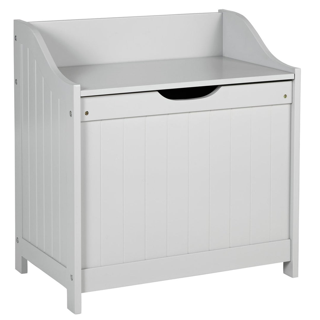 Home 60 Litre Monks Bench Style Laundry Box - Grey