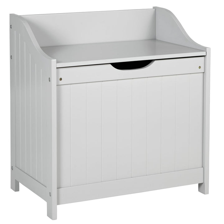 Home 60 Litre Monks Bench Style Laundry Box - Grey