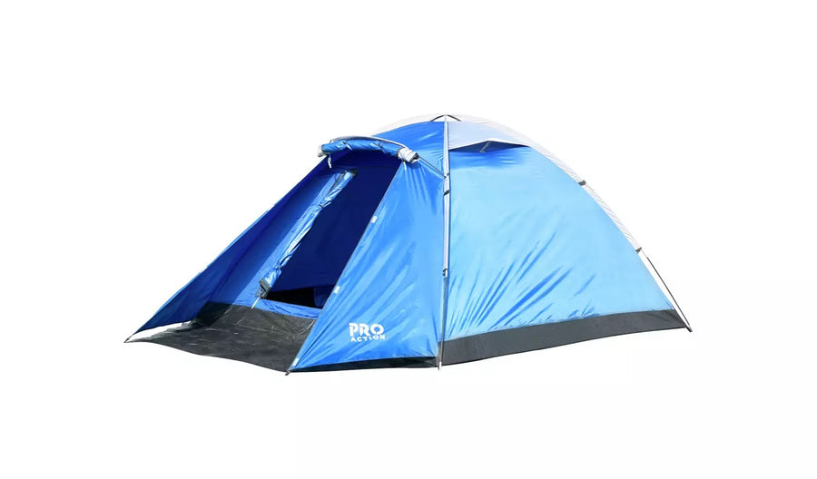 Pro Action 4 Person 1 Room Dome Camping Tent with Porch