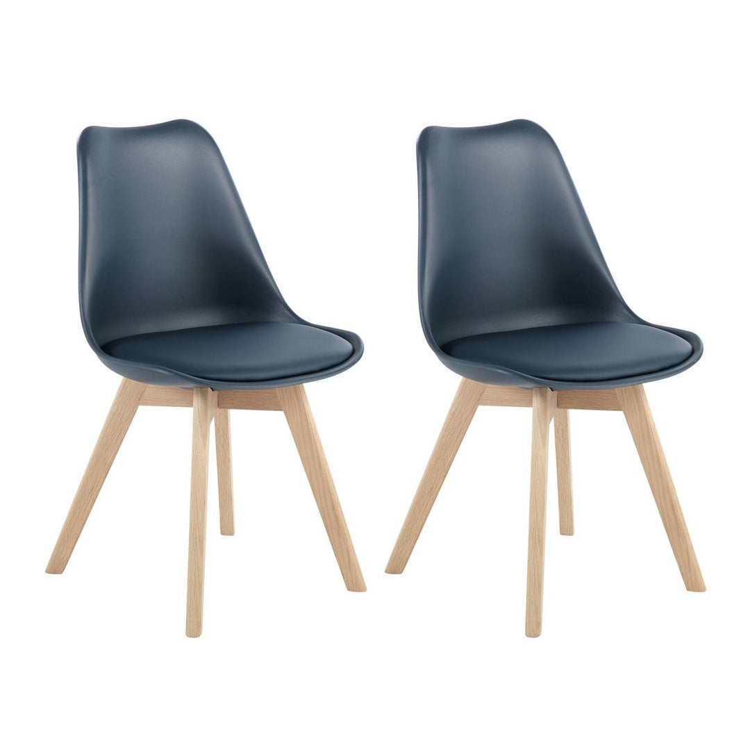 Habitat Jerry Pair of Dining Chair - Navy Blue