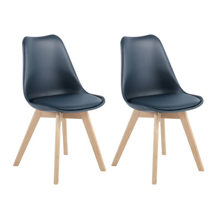 Habitat Jerry Pair of Dining Chair - Navy Blue