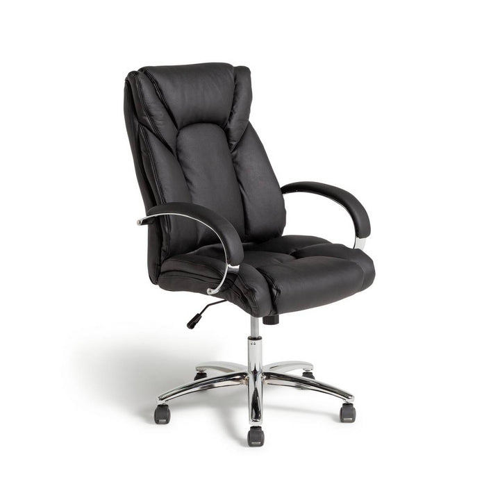 Habitat Leather Mix Manager Office Chair - Black