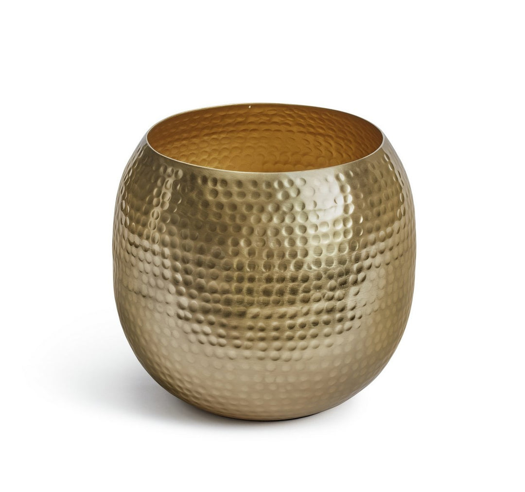 Home Gold Hammered Metal Planter