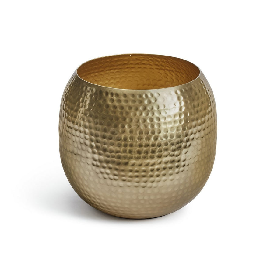 Home Gold Hammered Metal Planter