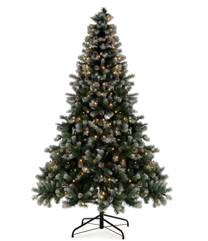 Habitat 8ft Oscar Pre-Lit Pine Cone Christmas Tree - Green