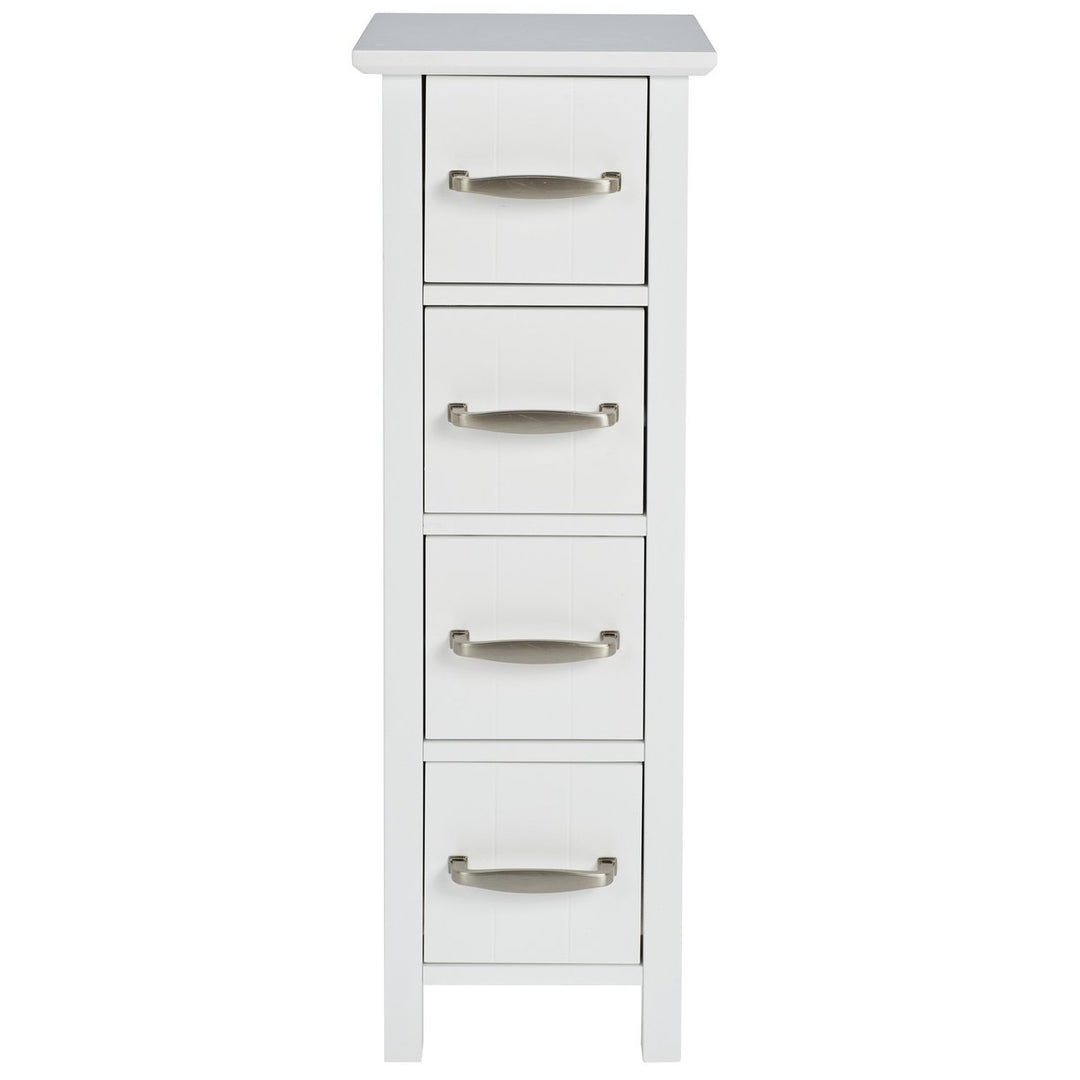 Home 4 Drawer Bathroom Drawer Unit - White