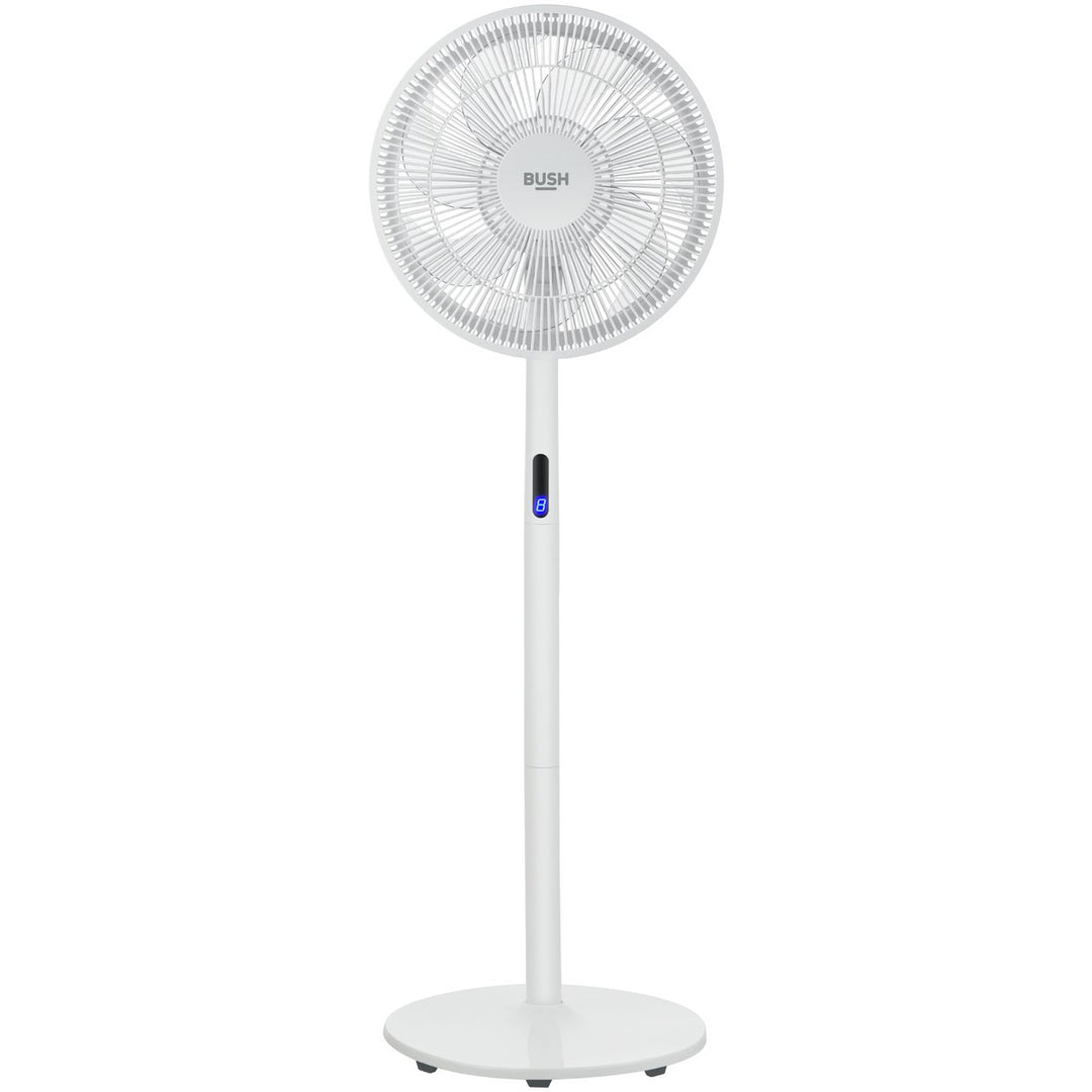 Bush White Pedestal Fan with Remote Control - 16 Inch