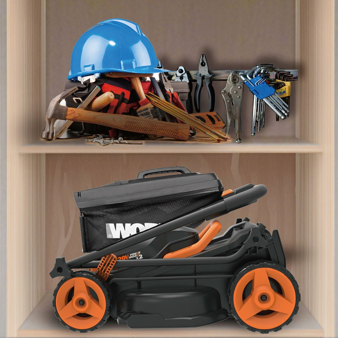 WORX WG779E Cordless 34cm 20v MAX Rotary Lawnmower - 2 Batteries