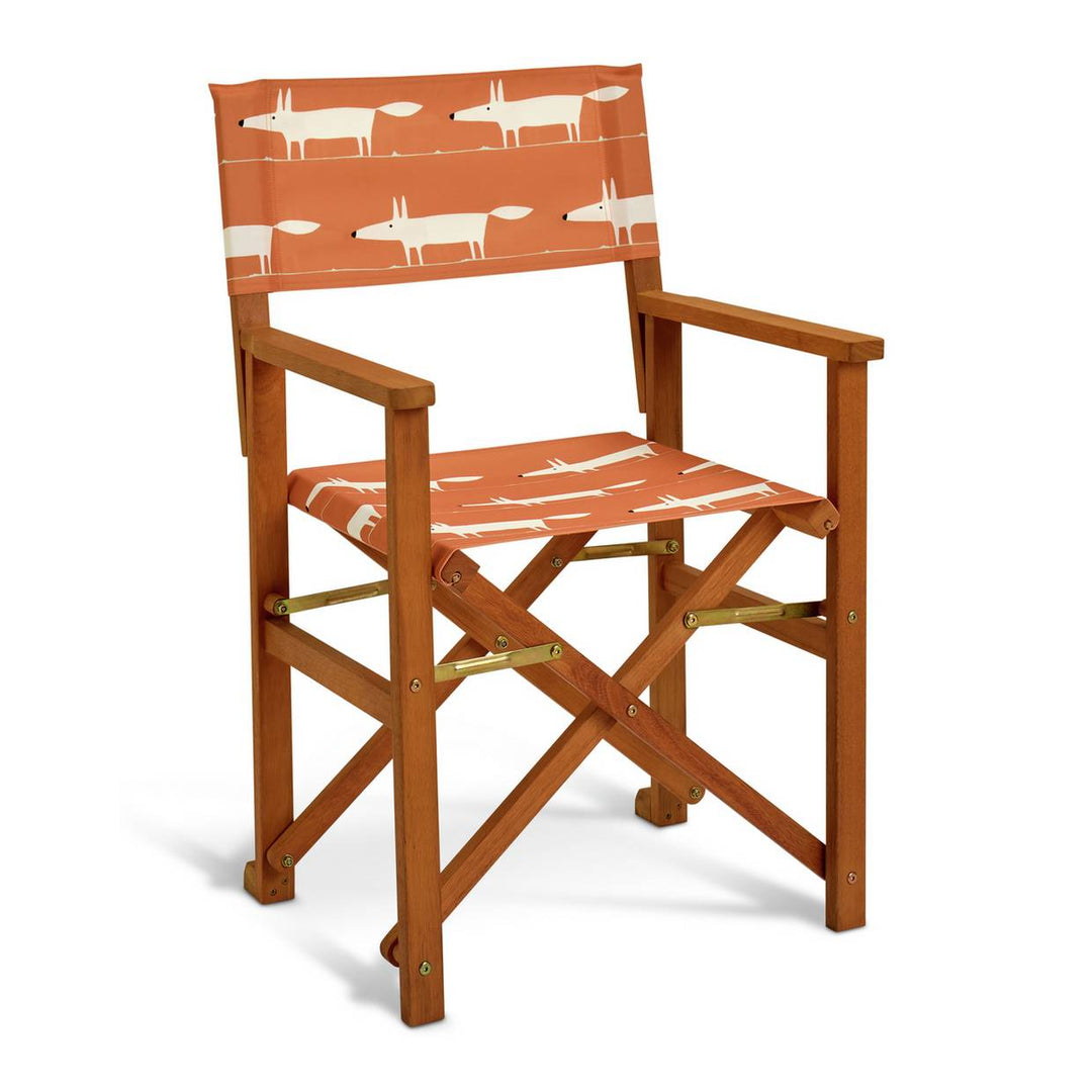 Habitat x Scion Folding Wooden Garden Director Chair - Mr Fox