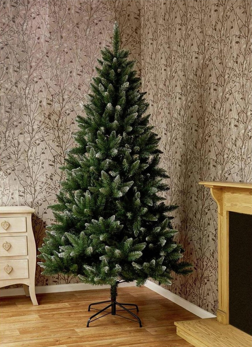 Premier Decorations 7ft Scandinavian Fir Hinged Christmas Tree - Green