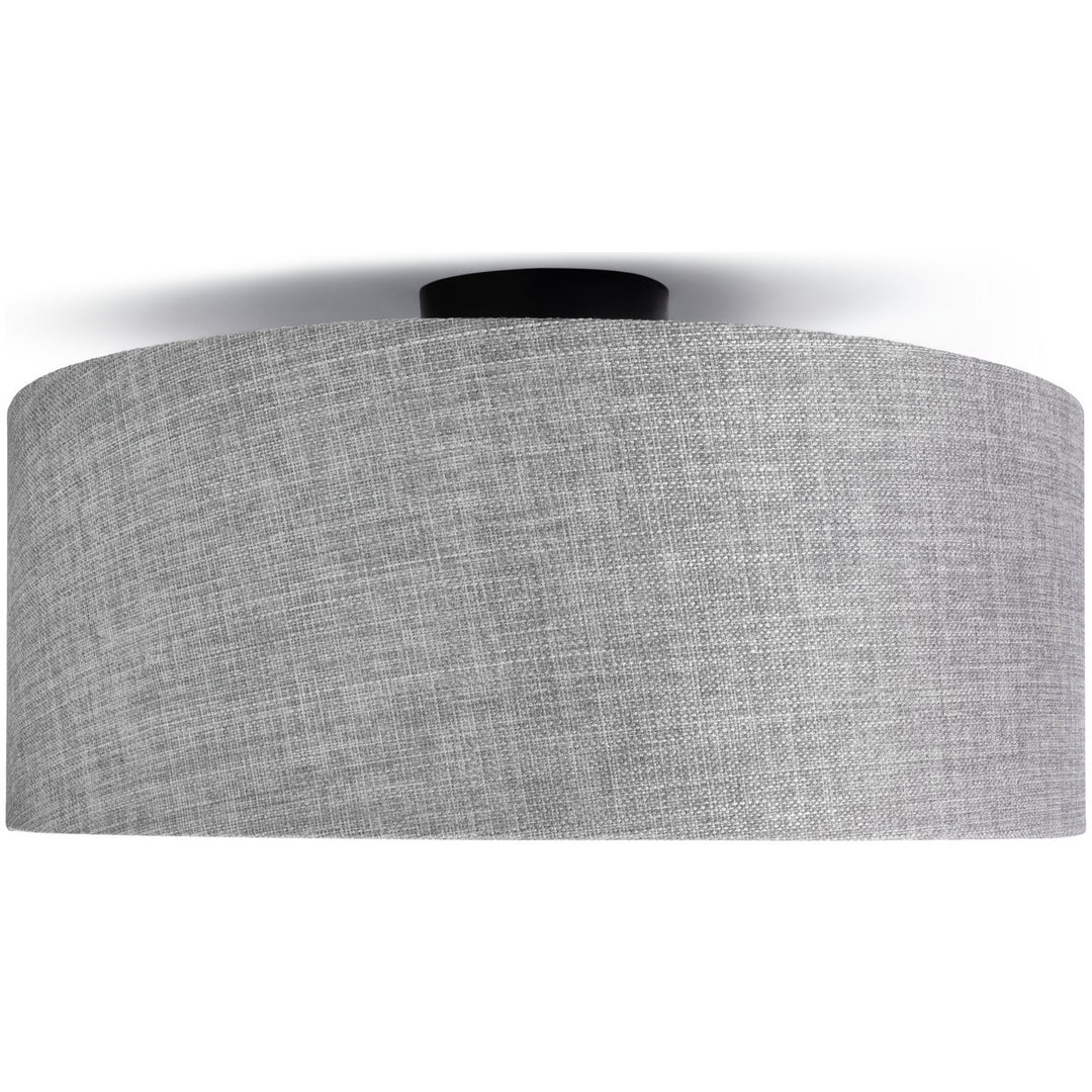 Habitat Diffused Shade Flush Ceiling Light - Matt Black & Grey