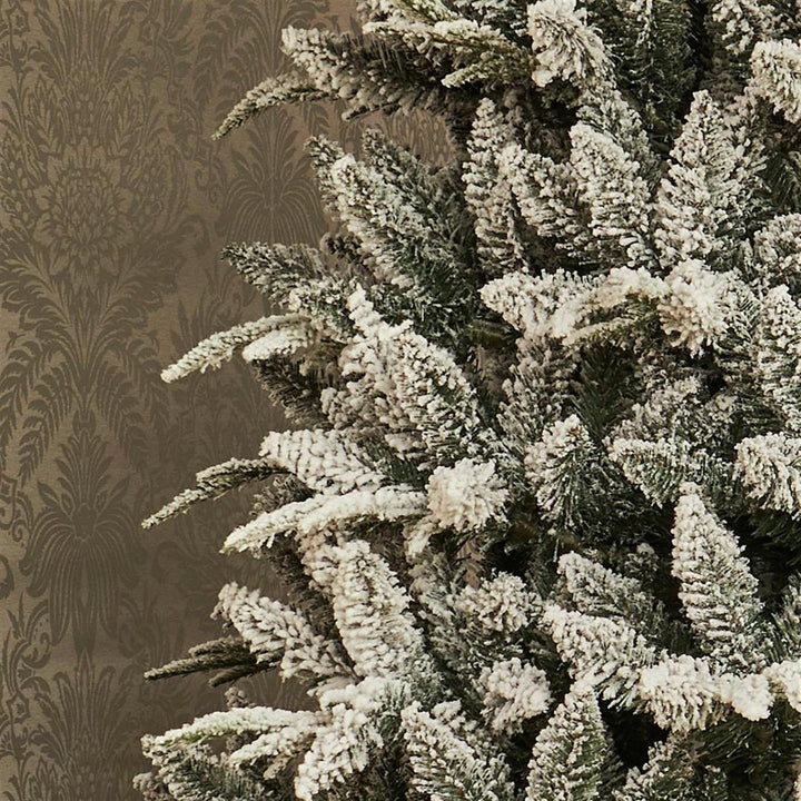 Premier Decorations Flocked Lapland Spruce Christmas Tree - 5ft