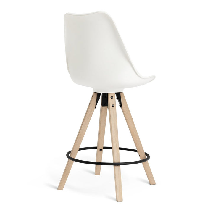 Habitat Jerry Pair of Counter Bar Stools - White