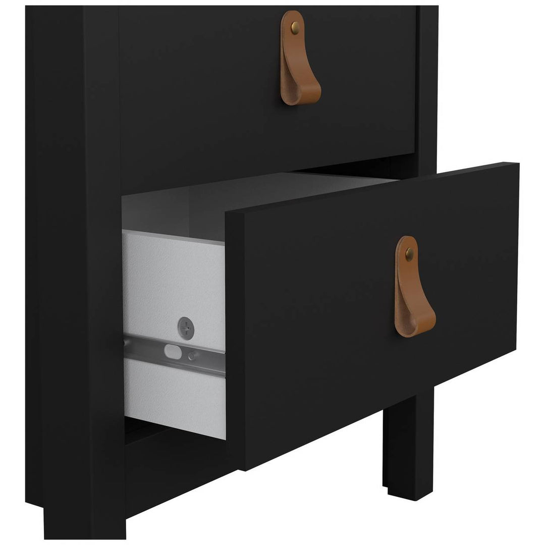 Tvilum Madrid 2 Drawer Bedside Table - Black