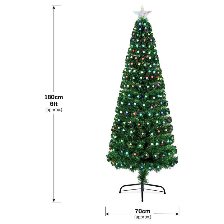 Premier Decorations 6ft Fibre Optic Christmas Tree
