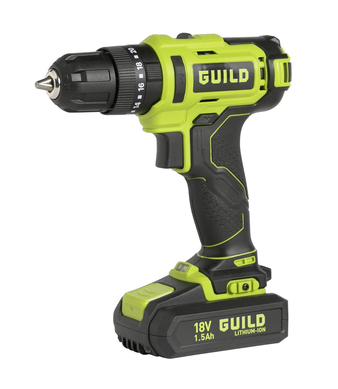 Guild 18V Cordless Impact Drill Driver with 100 Piece Accessory Kit - 2.0Ah