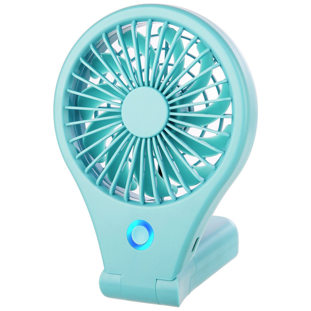 Bush Blue Handheld &amp; Foldable Rechargeable Desk Fan - 4 Inch