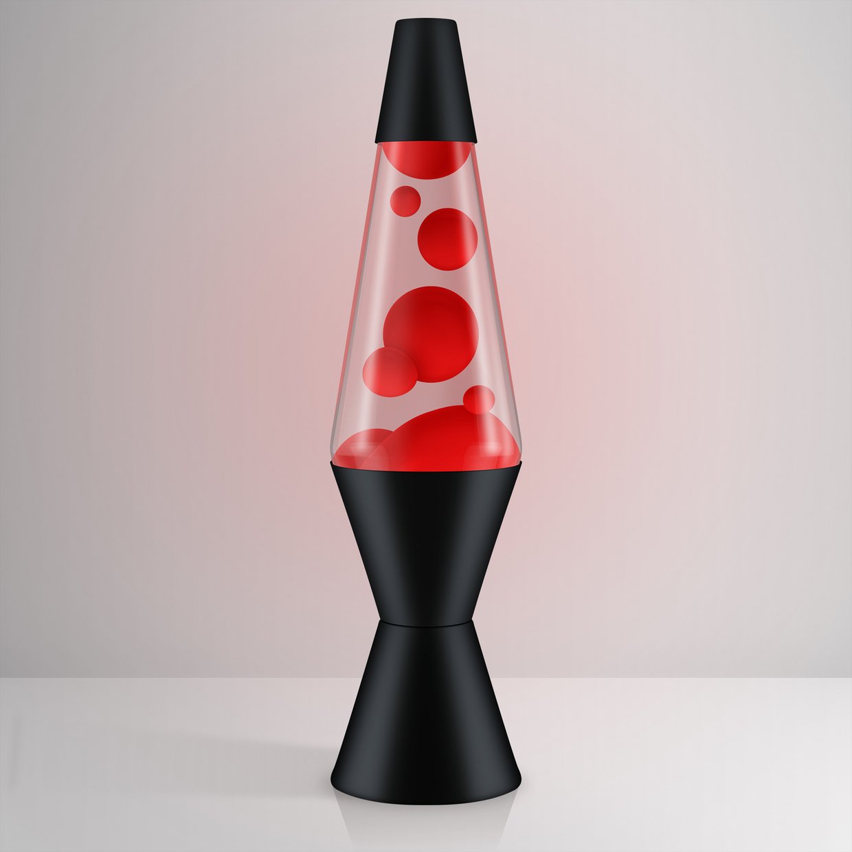 Lava 14.5in Black Lava Lamp - Red & Clear