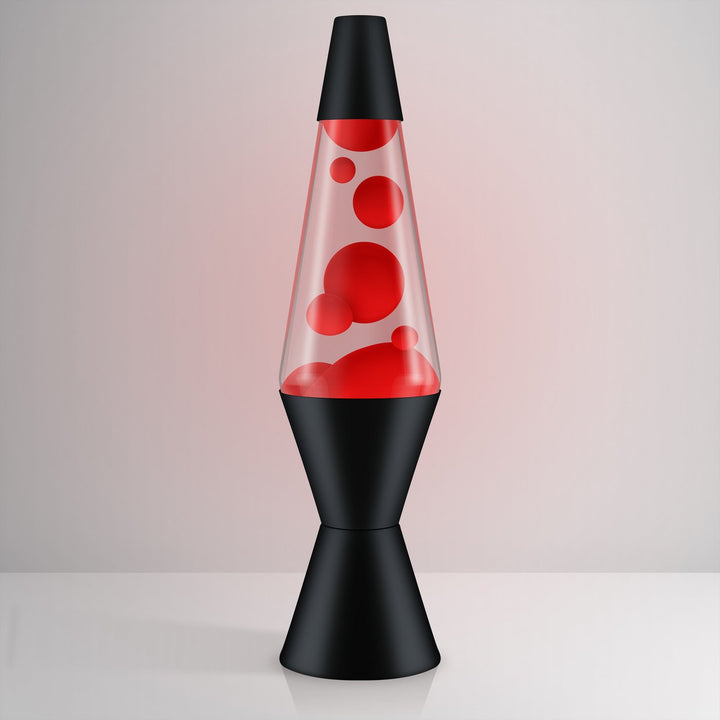 Lava 14.5in Black Lava Lamp - Red &amp; Clear