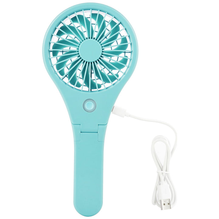 Bush Blue Handheld &amp; Foldable Rechargeable Desk Fan - 4 Inch