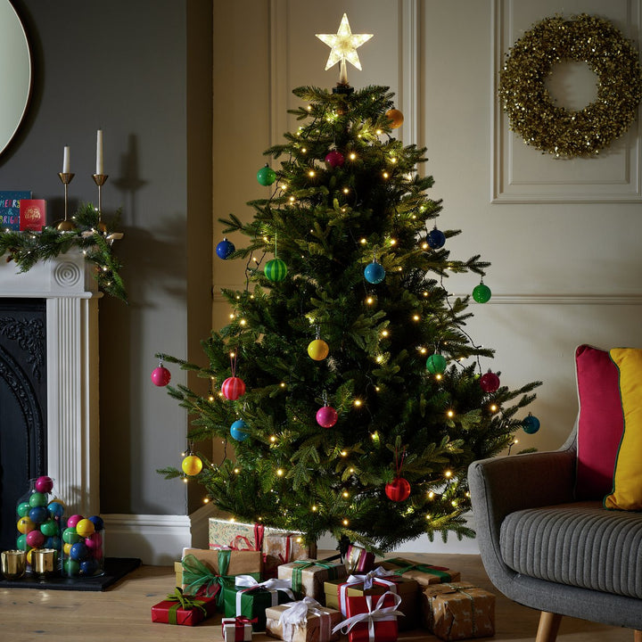 Habitat 190 Warm White LED Christmas Tree Lights with Star Topper - 2.3m