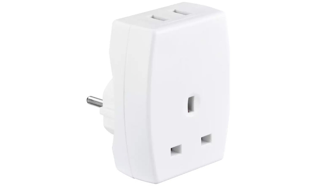 Masterplug USB and UK to European Travel Adaptor