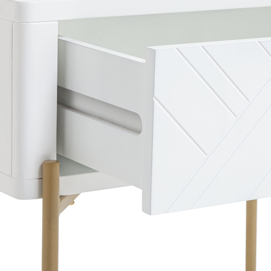 Habitat Barcelona 1 Drawer Bedside Table - White